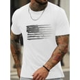 thumbnail image 1 of T-shirt à Manches Courtes Col Rond pour Hommes avec Design Graphique Drapeau Américain Simple, Haut Léger et Confortable pour l'Été pour Adultes, Hommes, Femmes, Adolescents, Adolescents, Fête des Jeunes, Papillons, 1 of 6