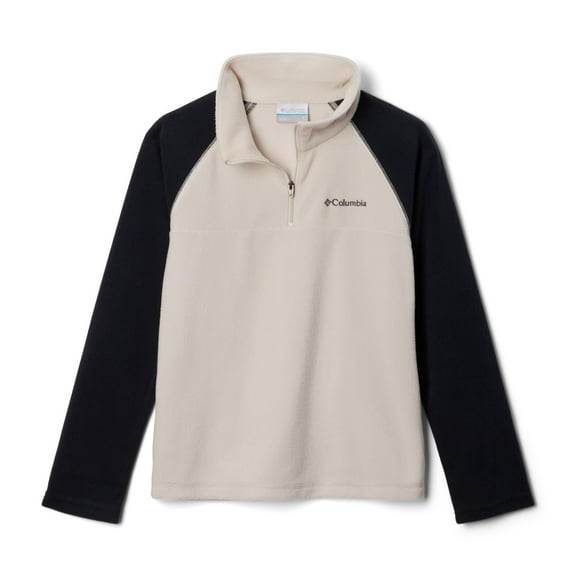 Columbia Youth Boys Glacial Half Zip, Dark Stone/Black, Large