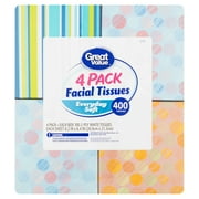 Great Value Everyday Soft Facial Tissues, 400 Count