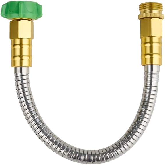 ACDANC 304 Stainless Steel Short Garden Hose 3 ft with Female to Male Metal Connector,Anti-Leakage,Flexible & Lightweight Kink Free Water Hose,Easy to Use & Store (3ft)