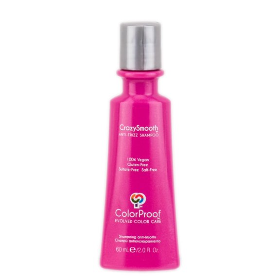 Size : 2 oz , ColorProof Crazy Smooth Anti Frizz Shampoo, Color Proof Hair Scalp, Pack of 2 w/ SLEEK Teasing Comb