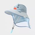 thumbnail image 5 of Oiyii Toddler Boys Water‑Repellent Bucket Hats Crocodile Appliqué Hiking Sun Hats, Blue, 5 of 7