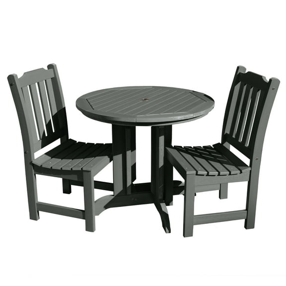 highwood® Eco-Friendly Recycled Plastic Lehigh 3pc Round Dining Set
