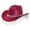 Red, variant on HNMKIU Cowboy Hat for Men and Women Featuring Shiny 3D Gemstones and Rhinestone Fringes Stylish Western Fashion Sun Hat for Various Outdoor Events,Pink