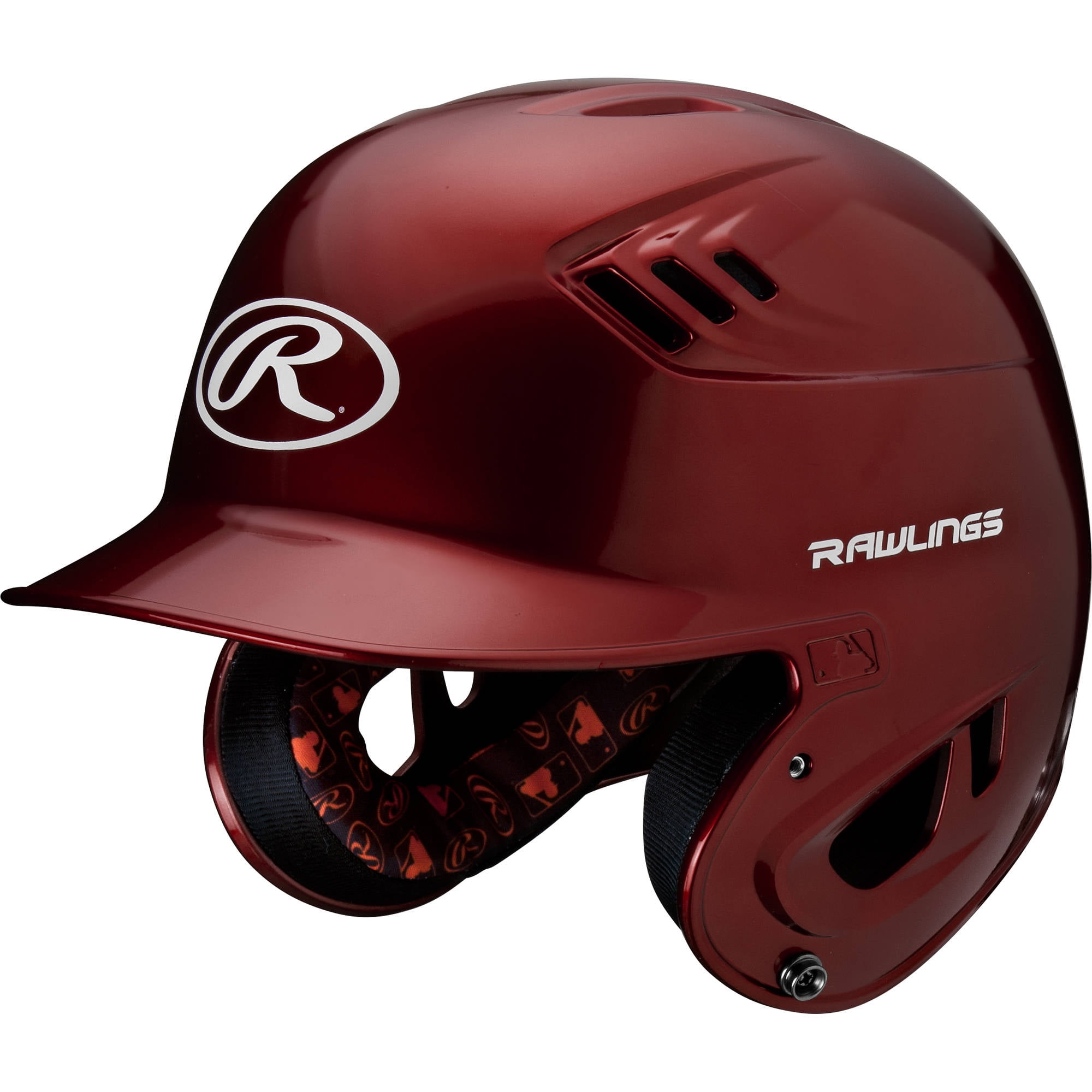 Rawlings Senior R16 Series Metallic Batting Helmet, Cardinal Red