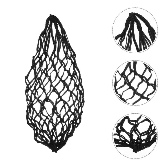 BESTOYARD 1Pc Poultry Feeding Mesh Bag Black Nylon Hanging Feeder for Storage