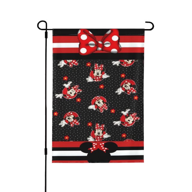 Bandera de jardín de temporada de Mickey Mouse, bandera de doble cara, bandera navideña para decoraciones navideñas al aire libre.
