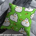 thumbnail image 2 of Homewish Cute Rabbit Fabric by the Yard 1 Yard,Zoo Animal Home Decor Fabric by the Yard,White Green Orange Sewing Fabric For Girls Boys,Breathable Bedroom Decor, 2 of 6