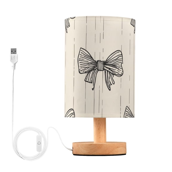 Doodle Bows Table Lamp with USB Port LED Warm Light Lamp Night Light Home Decor