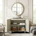 thumbnail image 4 of WAMPAT Wood Dresser with 6 Drawers and 1 Cabinet for Bedroom, Modern Chest of Drawer, 83" Wide, Beige Linen Printed Finish, 4 of 8