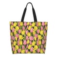 thumbnail image 3 of Fuzoiu Tulips Flowers Print Tote Bags for Women,Shoulder Bag, Gym Tote,Top Handle Ladies Shoulder Bags for Work Beach Travel and Shopping Grocery, 3 of 9
