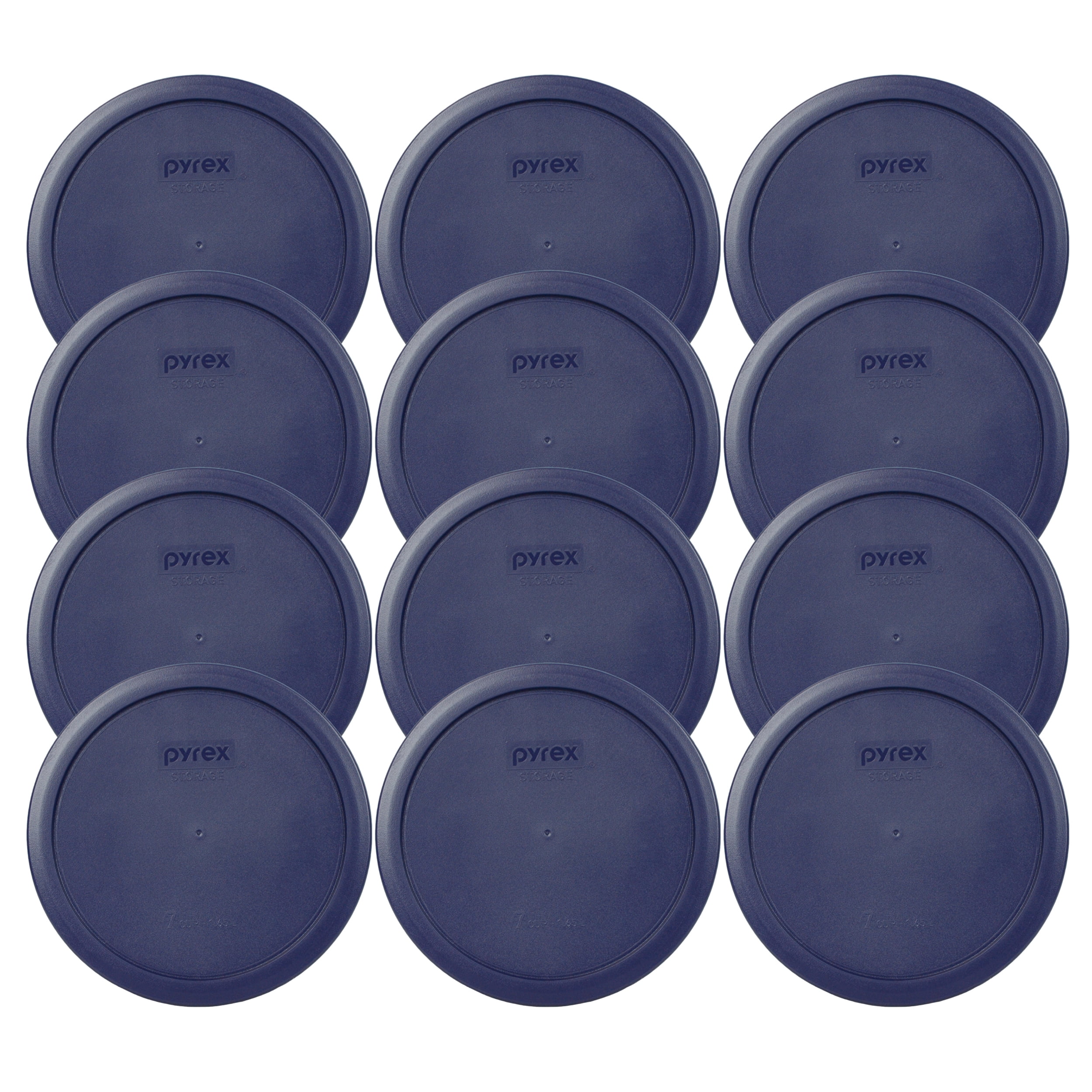 Pyrex Replacement Lid 7402PC Blue Round Plastic Cover (12Pack) for