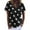 Black, variant on JYLPZYR Women Casual Loose Polka Dot Blouse Print V Neck Short Sleeved Tshirt Top (Gray,L)