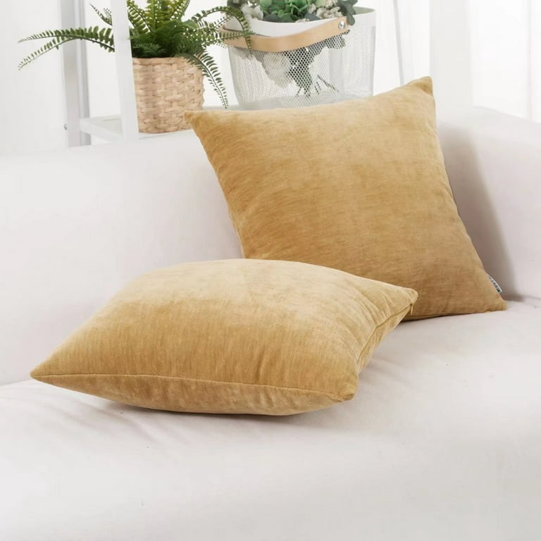 HWY 50 Taupe Throw Pillows Covers 16x16 Inch for Couch Sofa Living