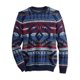thumbnail image 1 of American Rag suÃ©ter con estampado geomÃ©trico a rayas para hombre, azul, grande American Rag Pull-over, 1 of 1