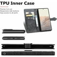 thumbnail image 4 of case for Google Pixel 6 Pro Mandala Wallet Case,Slim 3D Flip Leather Magnetic Closure with Credit Card Holder & Hand Strap Flip Folio Closure Phone Case for Google Pixel 6 Pro MTL Black, 4 of 14