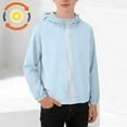 thumbnail image 2 of SunGuard Boys UPF 50+ Sun Protection Hooded Windbreaker Jacket, Lightweight, Breathable, for Outdoor Play & Travel, Blue (Kids to Teen),Size 14-15 T, 2 of 9