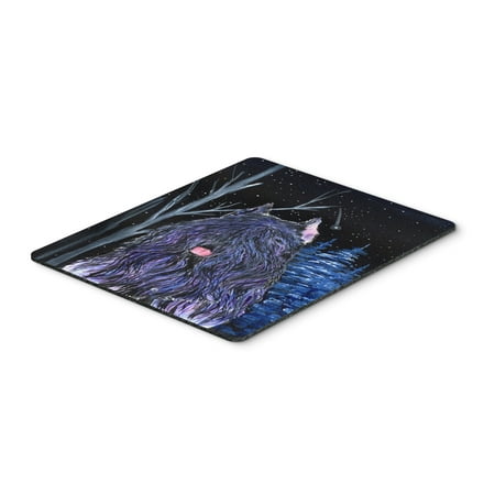 Starry Night Bouvier des Flandres Mouse Pad / Hot Pad / Trivet