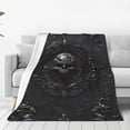 thumbnail image 1 of Balery Ornate Dark Skull Book Manta de Felpa Suave y Acogedora – Cobija de Franela Aterciopelada para Cama, Lavable y Cálida para Sofá, Mascotas, Transpirable-40"x30", 1 of 7