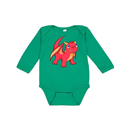 

Inktastic Cute Baby Red Dragon Gift Baby Boy or Baby Girl Long Sleeve Bodysuit