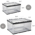thumbnail image 5 of HANAMYA Folding & Stackable Storage Bin with Lid 80 Liter Clear/Gray (Set of 2), 5 of 7