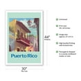thumbnail image 2 of Puerto Rico - Old San Juan - Vintage Travel Poster by De Lawa c.1970s - Fine Art Matte Paper Print (Unframed) 30x44in, 2 of 4