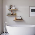 thumbnail image 6 of Floating Shelves for Wall Set of 3, 16" Rustic Wood Wall Shelves for Home Decor, Frame Display Wall Mounted Floating Shelf for Living Room, Bedroom, Bathroom, Kitchen, 6 of 12