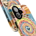 thumbnail image 2 of Whimsical Cat Collage Phone Case, Cute Rainbow Spiral & Sun Scrapbook Cover for iPhone 17 16 15 14 13 12 11 Plus Pro Max Mini, 2 of 6