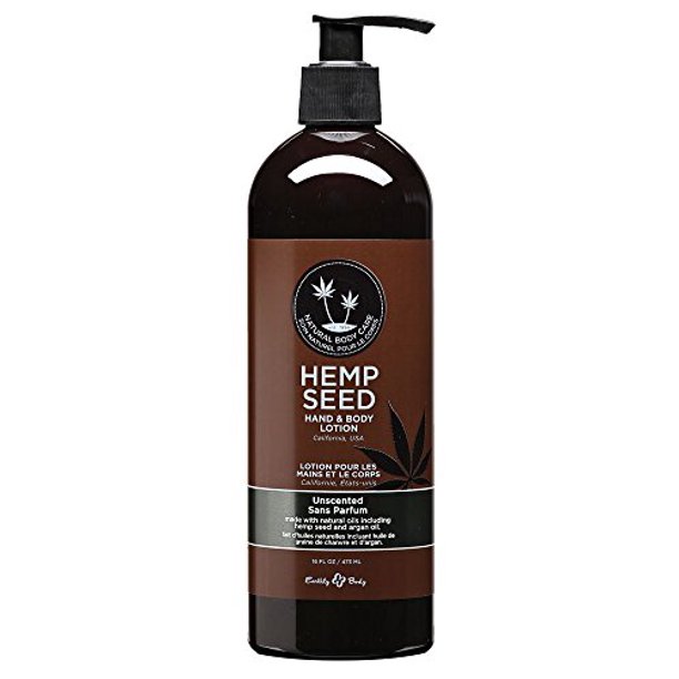 Earthly Body Hemp Seed Hand and Body Lotion, Unscented, 16 Oz