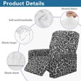 thumbnail image 6 of Renewold Recliner Cover Stretch Recliner Sofa Cover 4 Pieces Anti-Slip Wear Resistant Dog Couch Slipcover with Side Pocket for Pets, Dogs, Cats, Leopard Print Gray, 6 of 8