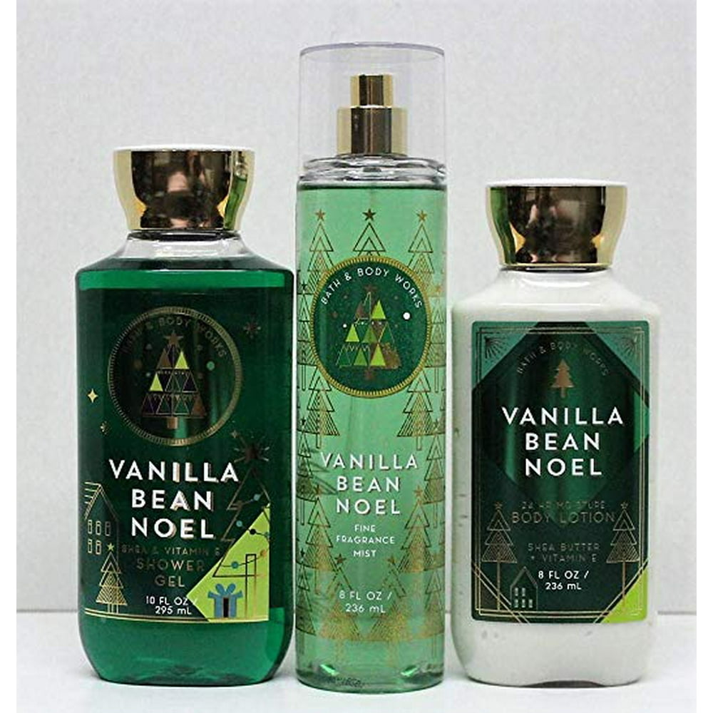 Bath and Body Works Vanilla Bean Noel Shower Gel, Body Lotion, Fine