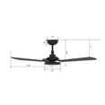 thumbnail image 4 of Smaair 56" 3 Blades Plywood Smart Indoor Ceiling Fan with Remote for Bedroom, 4 of 7