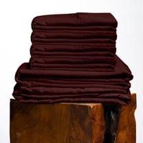 1000 Thread Count, 100% Giza Egyptian Cotton Bedding Set, 6-PC Sheets Set, 30 Inch Deep Pocket of Fitted Sheet, Soft Sateen Weave Breathable - Wine, Queen-XL