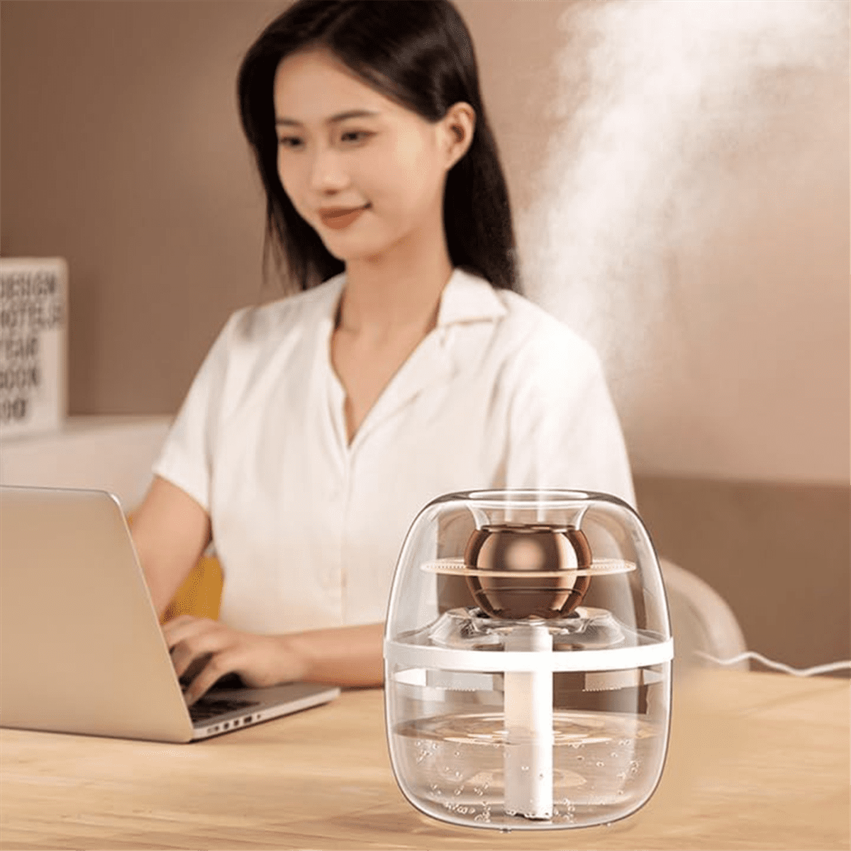 Bedroom Humidifier, Large Room Humidifier, Cool Mist Humidifier, Bedroom Large Room Desktop Air Humidifier Green,1 x humidifiers for bedroom,Green