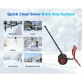 thumbnail image 4 of QinaQin Pelle à Neige Poussoir, 2 Roues Robustes avec Lame Inclinée de 30 Pouces, Rouge, 4 of 9