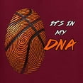 thumbnail image 3 of Wild Bobby, Basketball Fingerprint It's In My DNA, Sports, Women Graphic Tee, Maroon, Medium, 3 of 5