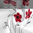 thumbnail image 5 of Red Spring Floral Cloth Napkins, Elegant Summer Botanical Pastoral Washable and Reusable Dinner Napkins Set of 6, Table Napkin for Kitchen Party Birthday Wedding Hotel Housewarming 20"x20", 5 of 8