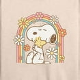 thumbnail image 3 of Peanuts - Retro Flower Rainbow - Women's Lightweight French Terry Long Sleeve Shirt, 3 of 6