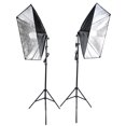 thumbnail image 2 of Set de estudio Andoer-2 con 2*bombillas de 135W 2*soportes de luz 2*cajas de luz de una cabeza 1*bolsa no tejida 6*clips Andoer Sistema de estudio fotográfico, 2 of 6