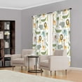 thumbnail image 4 of Baby Boy Safari Animal Curtains 52W X 84H Inch Rod Pocket Kids Room Decor Woodland Jungle Cartoon Lion Elephant Printed for Nursery Playroom Living Room Bedroom Window Drapes Fabric 2 Panels, 4 of 6