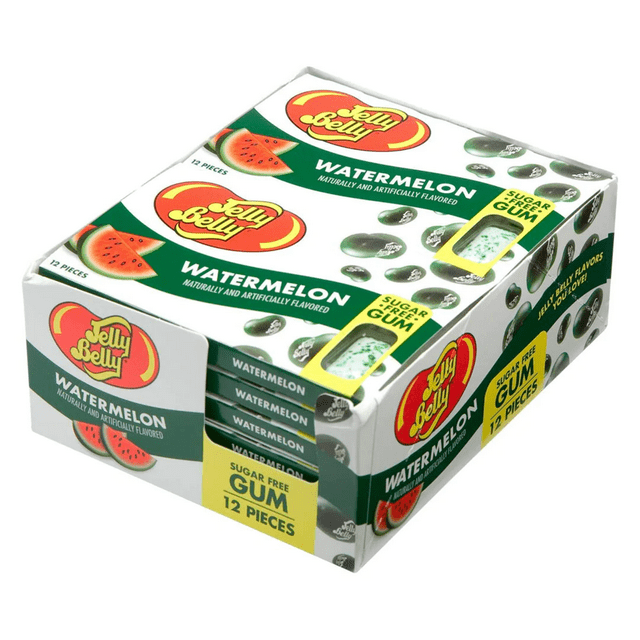 Jelly Belly Sugar Free Bubble Gum Watermelon Flavored Chewing Gum