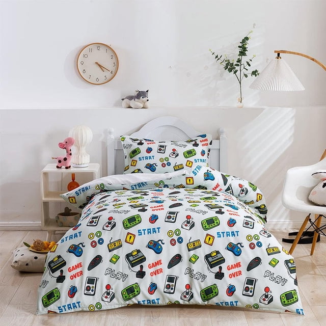 3D Cartoon Color Game Pattern Quilt Cover Set Bedding Set Duvet Cover