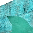 thumbnail image 5 of ArtisanCowhides Genuine Crocodile Embossed Cowhide Leather for Crafts – Turquoise Brown 20 Sq ft, 5 of 7