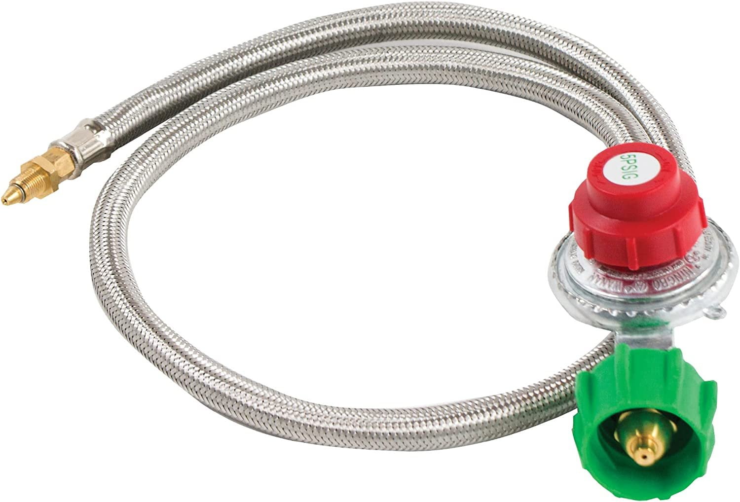 Bayou Classic M5HPR 36in Stainless Braided LPG Hose w/ 5psi