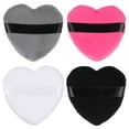 thumbnail image 1 of EeaseCA 4pcs Heart Shape Cotton Powder Puff Face Makeup Powder Puff Makeup Tool, 1 of 7