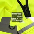 thumbnail image 3 of GOGO 5 Pockets High Visibility Zipper Front Breathable Safety Vest with Reflective Strips, Uniform Vest-NeonGreen-M, 3 of 7