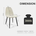 thumbnail image 7 of Suede chairs with metal legs - Delicate and durable - Breakfast nook - Sturdy seating, 7 of 7