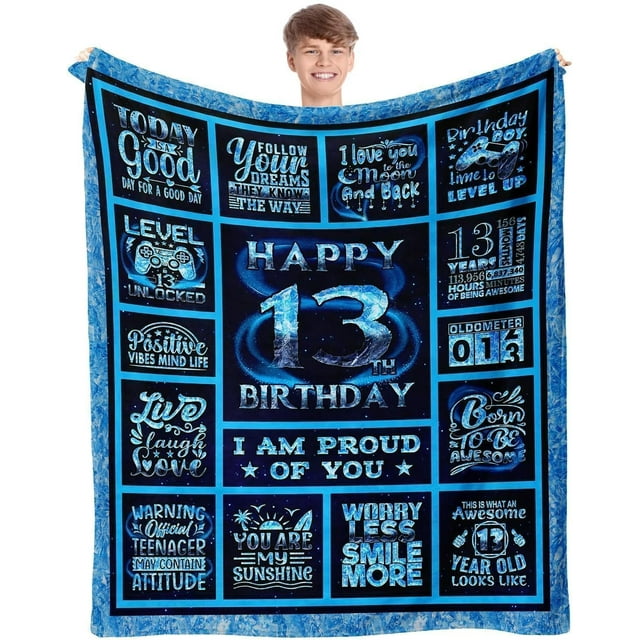 LHSHID 13 Year Old Boy Gifts Birthday Gifts for 13 Year Old Boys Coolest Gifts for 13 Year Old Boy 13 Year Old Boy Birthday Gift Ideas 13th Birthday Throw Blanket for 13 Year Old Boy 50"x60"