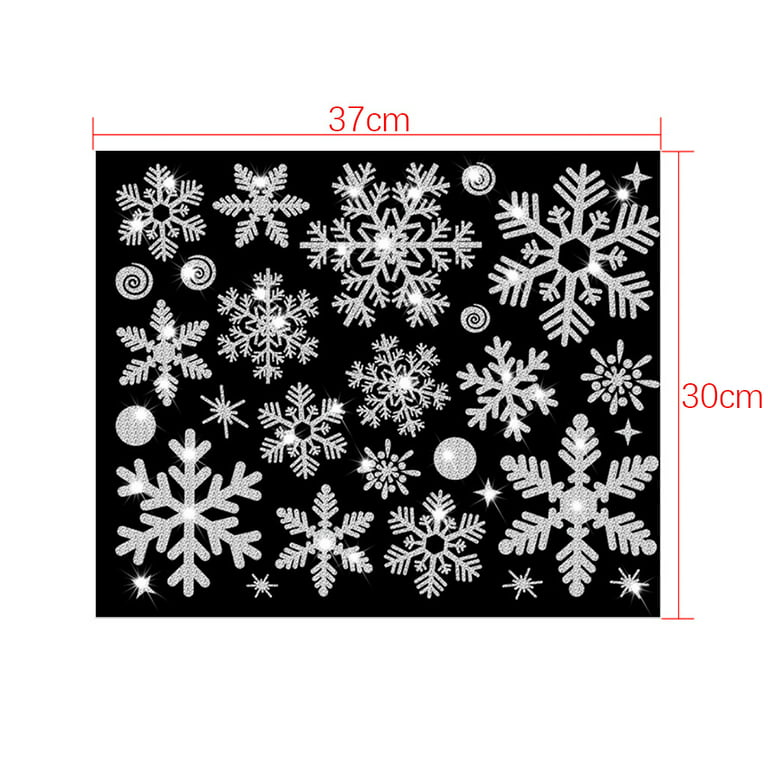 Xmmswdla Snowflakes Window Decorations Clings Decal Stickers Ornaments for Christmas Frozen Theme Party New Year Suppliesstickers for Kids, Size: 30
