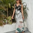 thumbnail image 6 of Chinese Ink Painting Bamboo Dress Fashion Boho Beach Long Dresses Female Party Printed Maxi Dress, 6 of 9